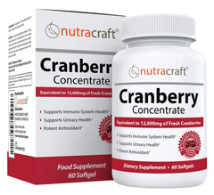 Nutracraft Cranberry Concentrate capsule closeup highlighting potency and antioxidants