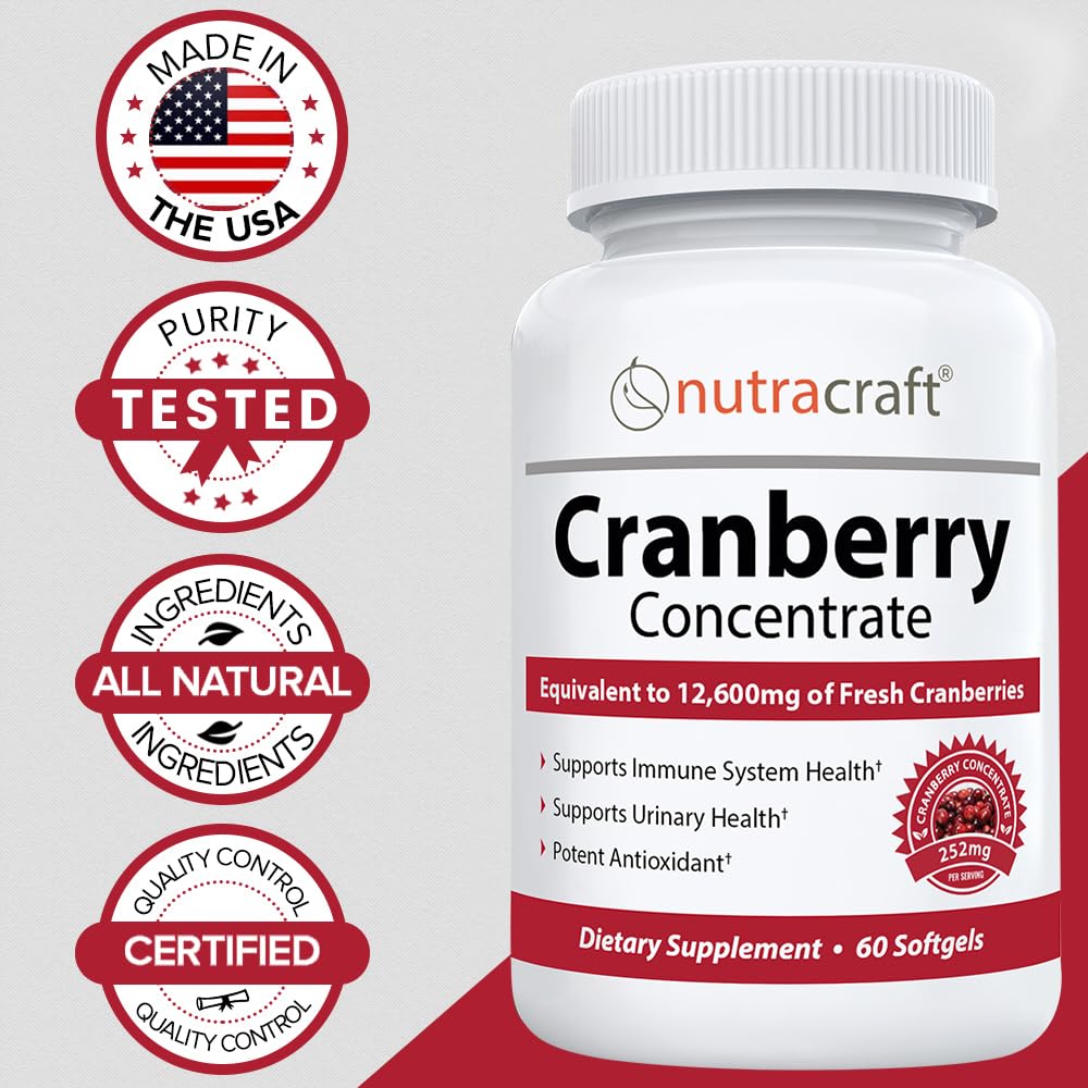 Nutracraft Cranberry Concentrate daily-use layout suggesting routine