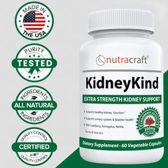 Nutracraft KidneyKind ingredients-herbal-blend highlight Buchu and Cranberry for gentle cleansing support