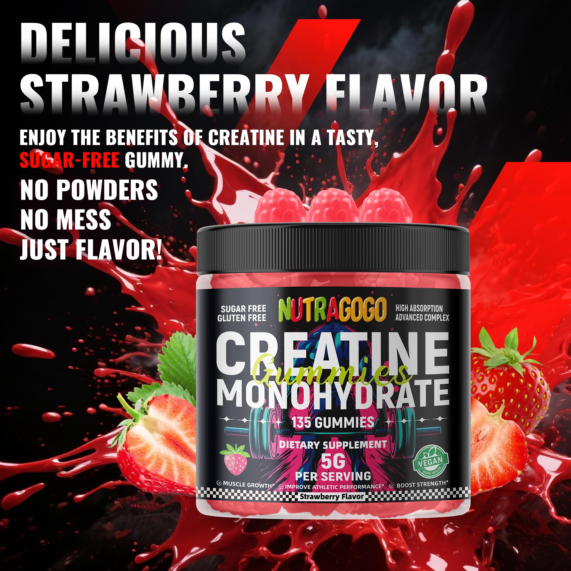 NUTRAGOGO vegan sugar-free formula label on bottle