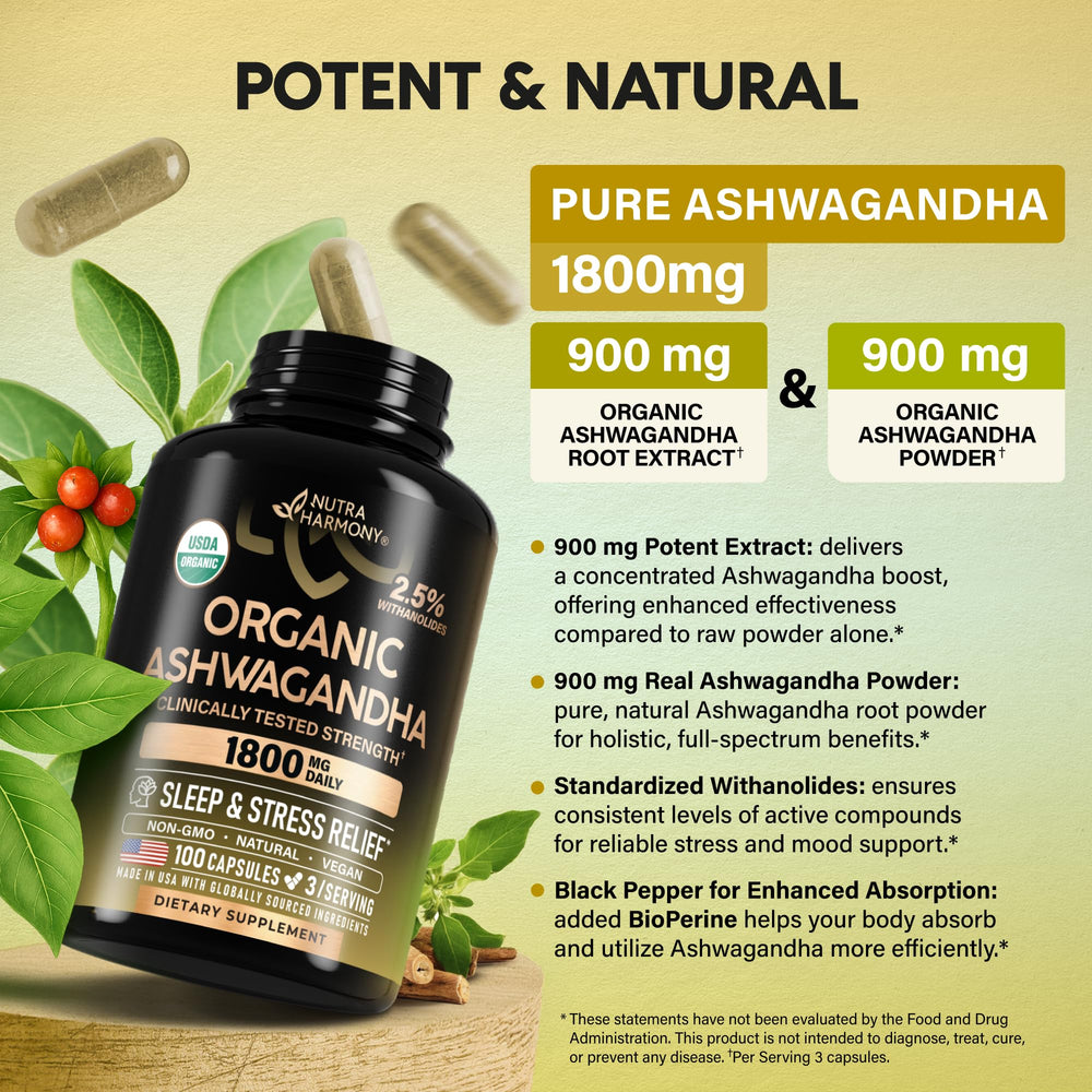 NutraHarmony 100-capsule supply ready for consistent use.