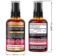 Nutraharmony B12 spray label highlighting vegan organic formula and berry flavor.