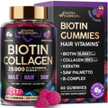 NUTRAHARMONY Biotin Gummies with Collagen – Hair, Skin & Nail Support (Sugar-Free, Mixed Berry, 60 Gummies)
