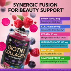 NUTRAHARMONY Biotin Collagen gummies label sugarfree highlights sugar-free formula