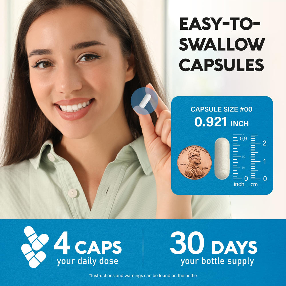 NutraHarmony bottle with glass of water for easy ingestion