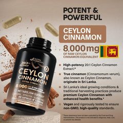 NUTRAHARMONY Cinnamon packaging close-up highlighting pure formula.
