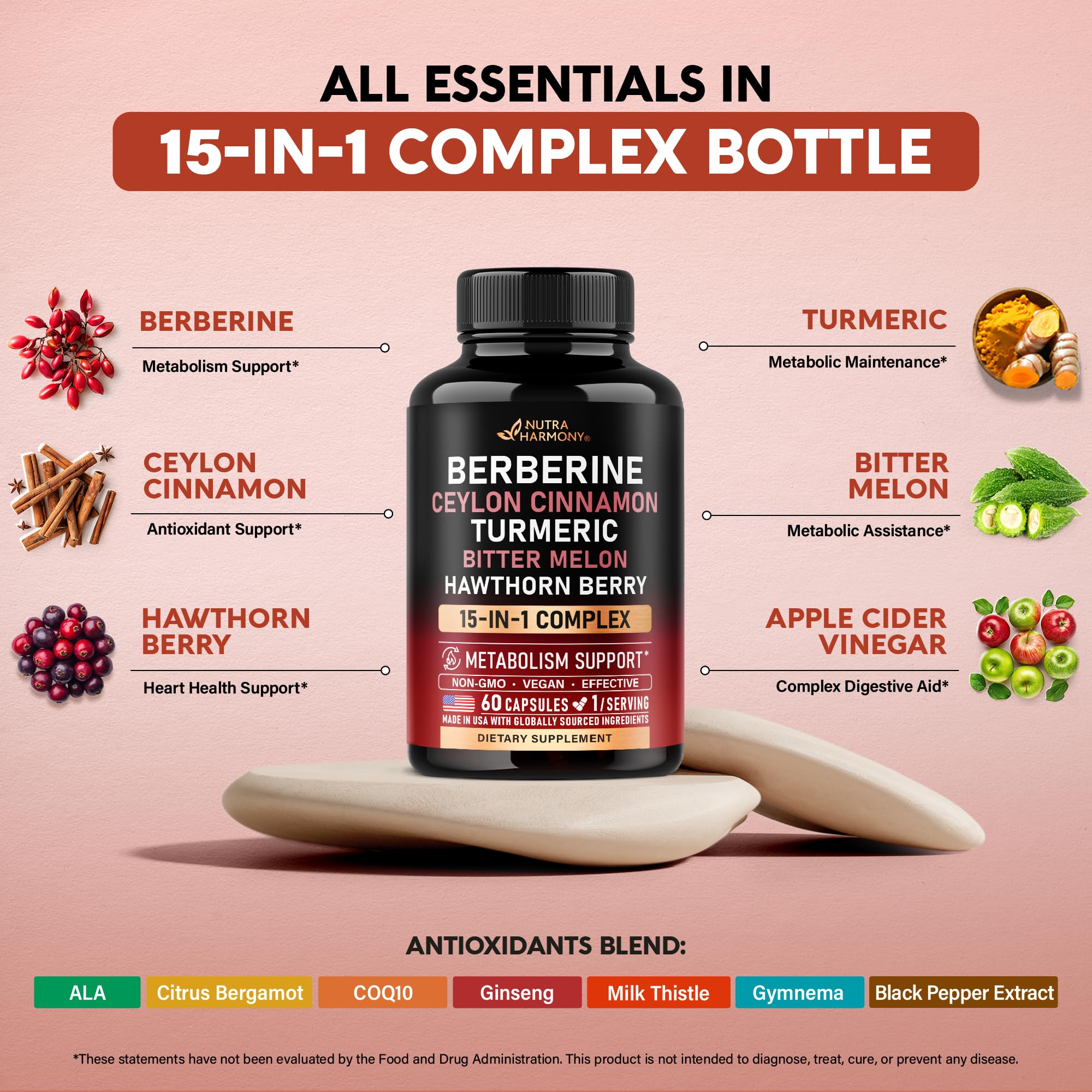 NutraHarmony citrus bergamot capsules enhancing metabolic wellness and energy