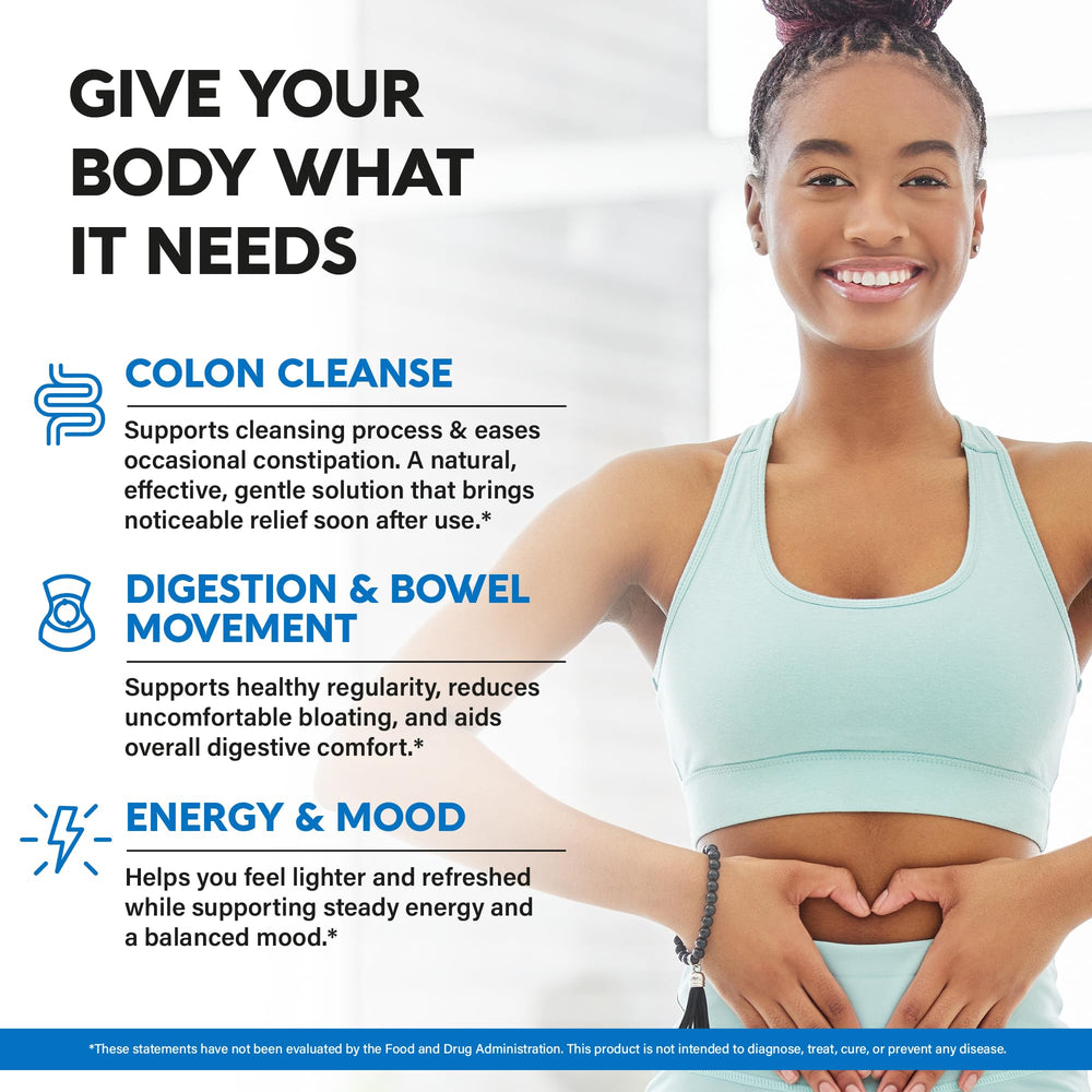 NutraHarmony Colon Cleanse packaging highlighting 15-day detox and ingredients.