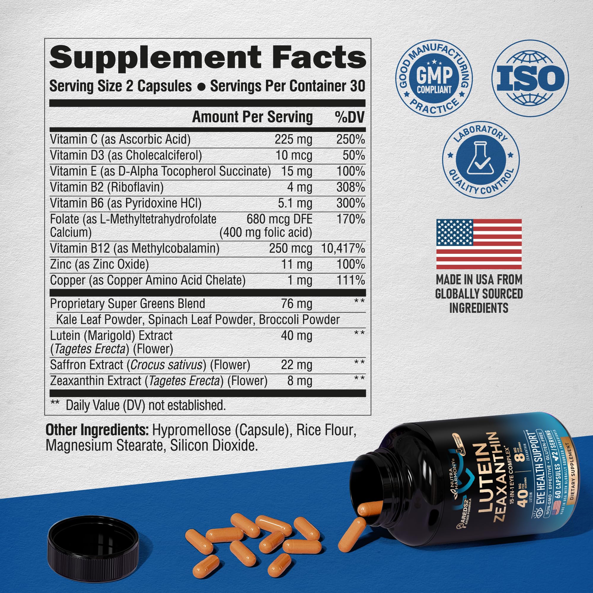 NutraHarmony daily dosage capsules arranged for easy routine.