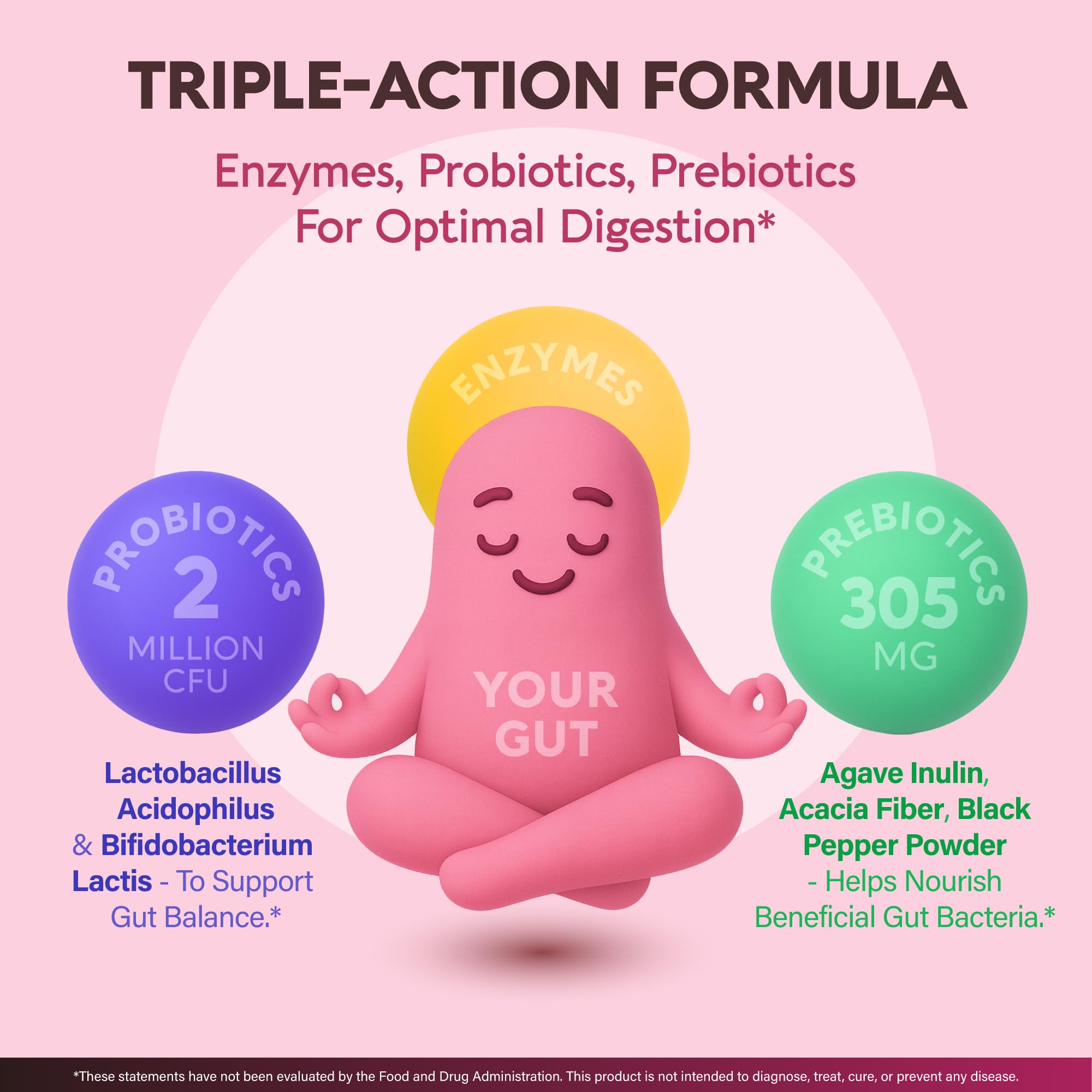 NutraHarmony enzimas 10 en 1 para carbohidratos, proteínas y grasas