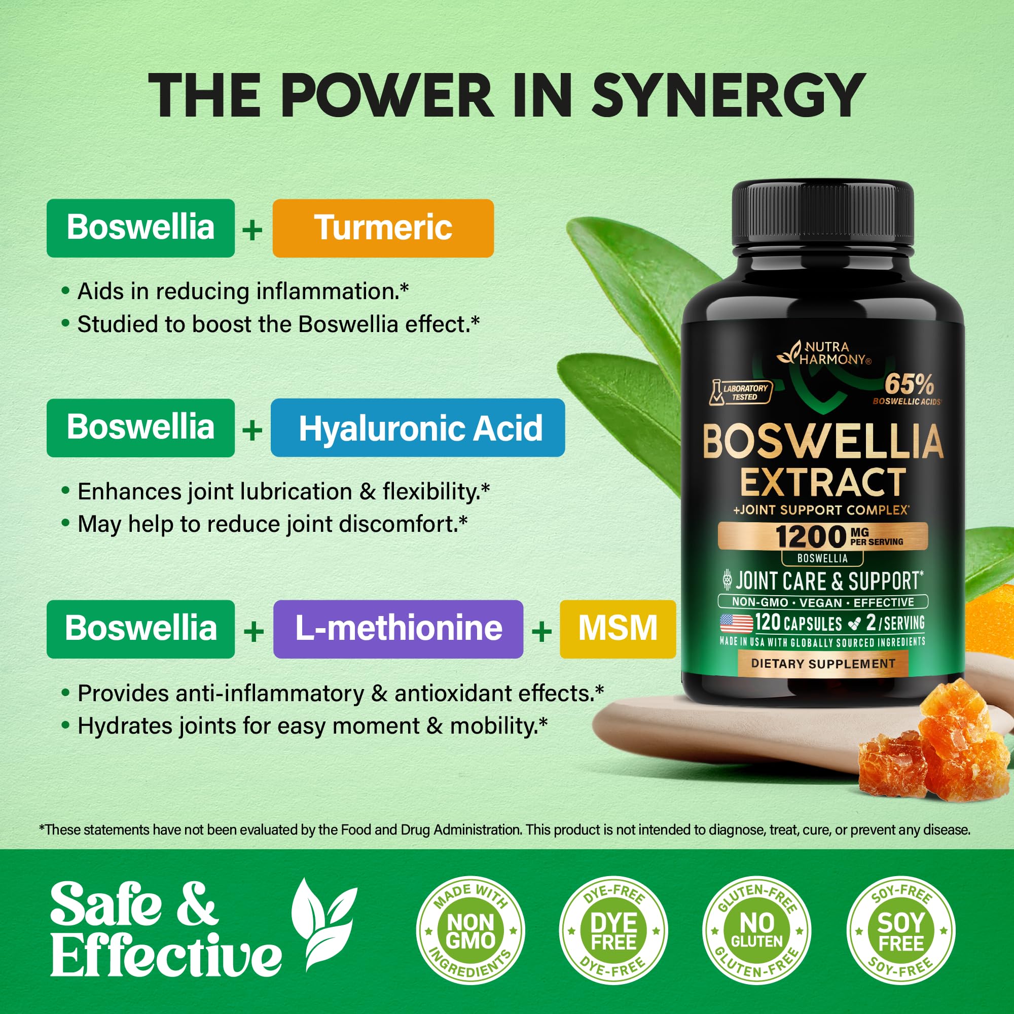 NutraHarmony Hyaluronic Acid softgels close-up emphasizes hydration and mobility.