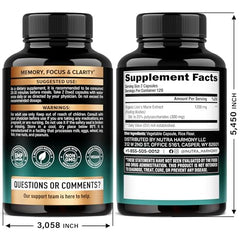 NUTRAHARMONY Lions Mane capsules 240-count packaging highlights daily convenience.