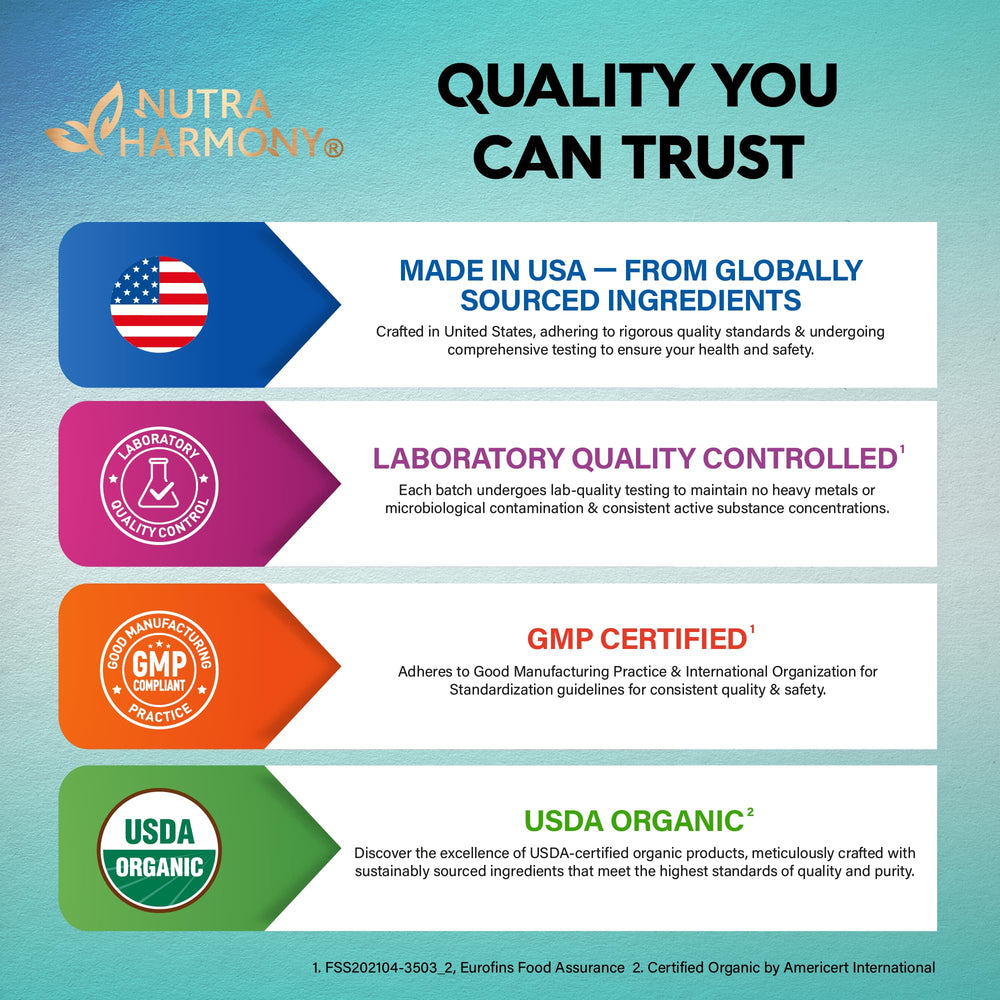 NutraHarmony Lion's Mane closeup connects product to natural brain-support source.