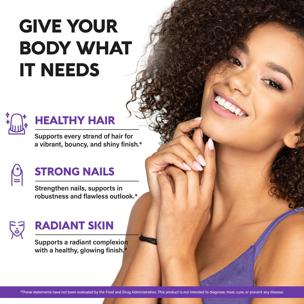 NutraHarmony liquid biotin-collagen bottle side view