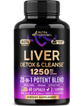 NUTRAHARMONY Liver Cleanse Detox & Repair – Milk Thistle, Artichoke & Dandelion | 60 Capsules | 80% Silymarin • Vegan • Made in USA
