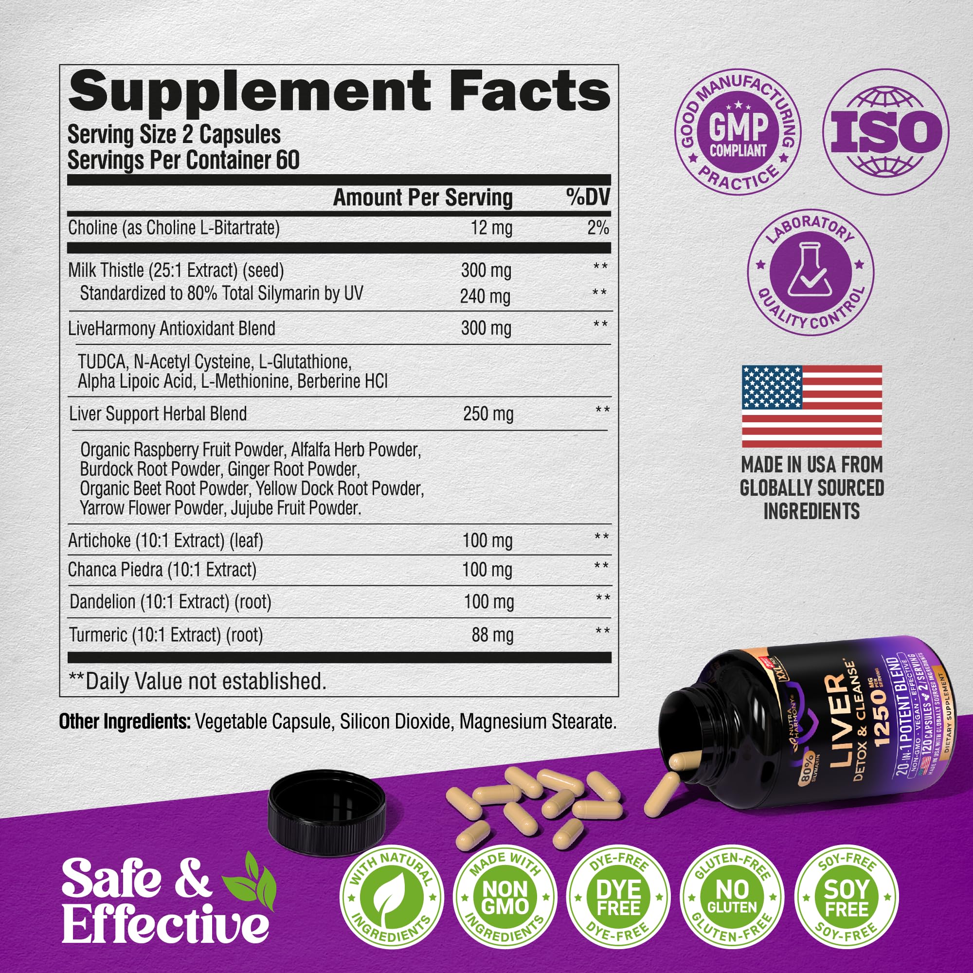 NUTRAHARMONY vegan capsules prepared for everyday routine.