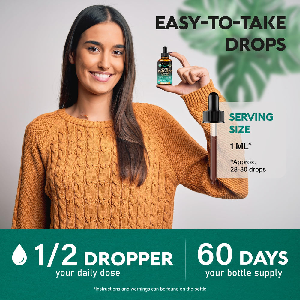 NutraHarmony Lymph Drops USA-made badge signals trusted production