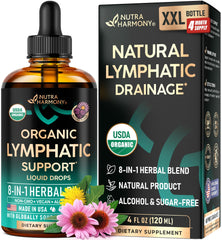 NUTRAHARMONY Lymphatic Drops bottle with herbal blend for immune wellness