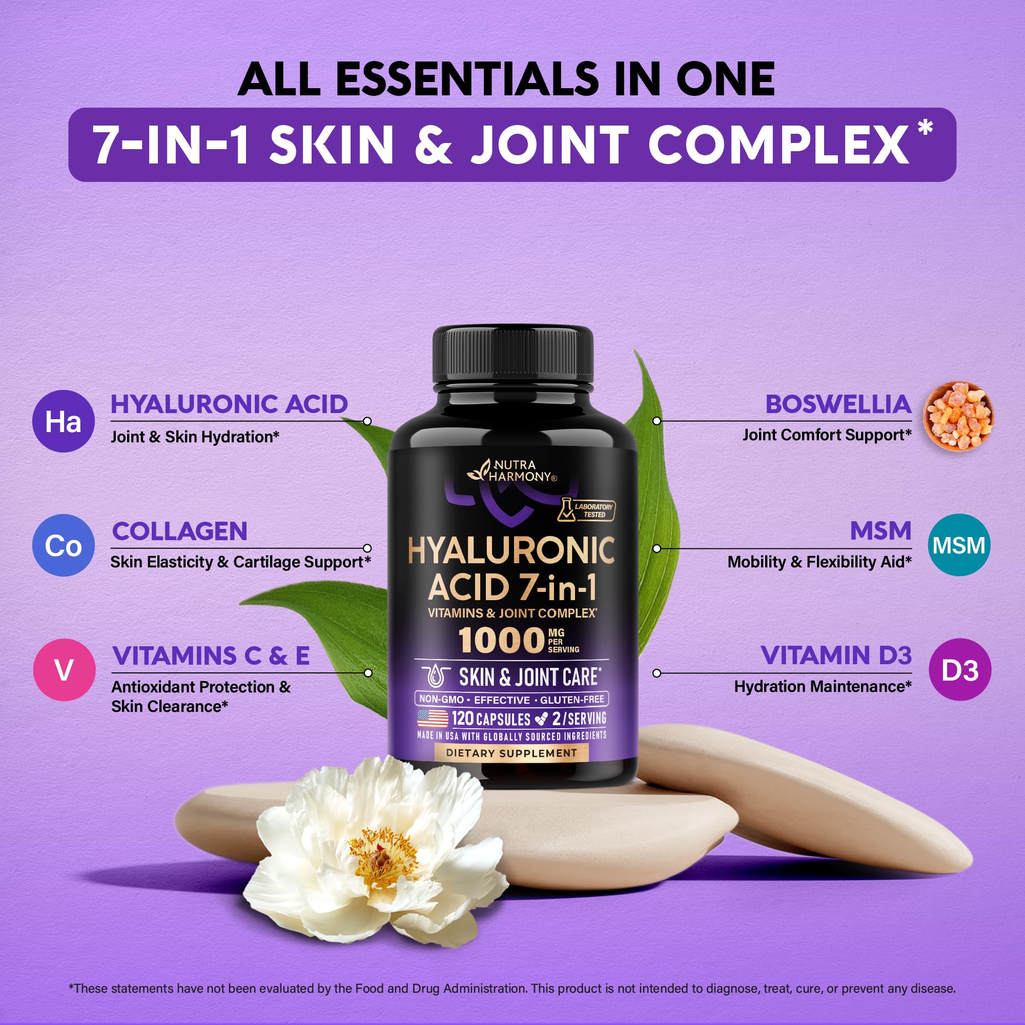 NutraHarmony Made-in-USA badge image signals quality manufacturing.