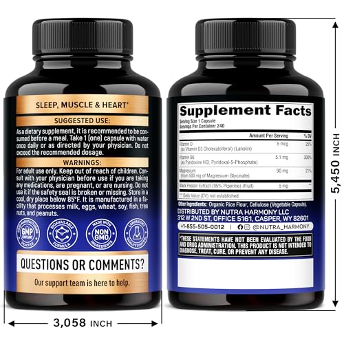 NutraHarmony Magnesium Glycinate capsules close-up showing easy-to-swallow pills