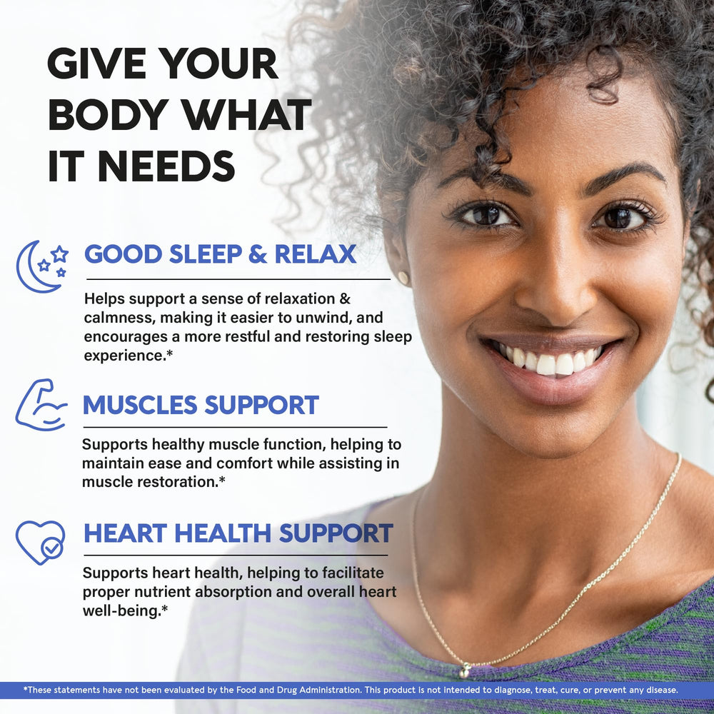 NutraHarmony Magnesium Glycinate label close-up highlighting 98% absorption