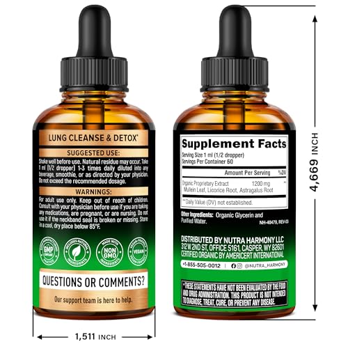 NUTRAHARMONY Mullein Drops ingredients close-up shows organic purity