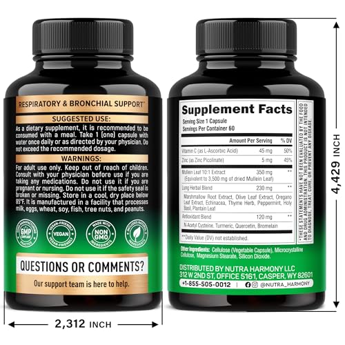 NutraHarmony Mullein Drops bottle close-up for on-the-go use