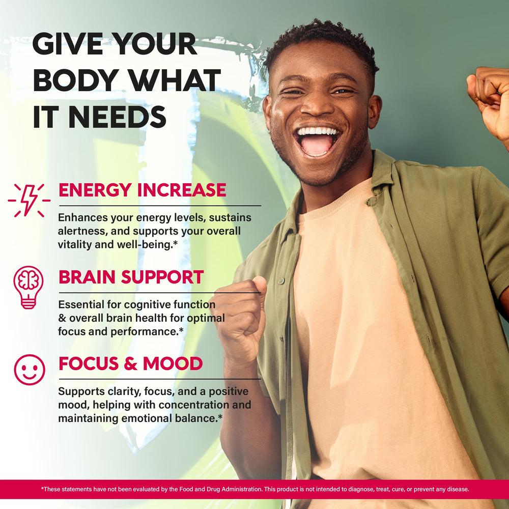 Nutraharmony USA-made B12 logo indicating high-quality source.