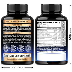 NUTRAHARMONY Vitamin B Complex capsules showing methylated B vitamins for energy