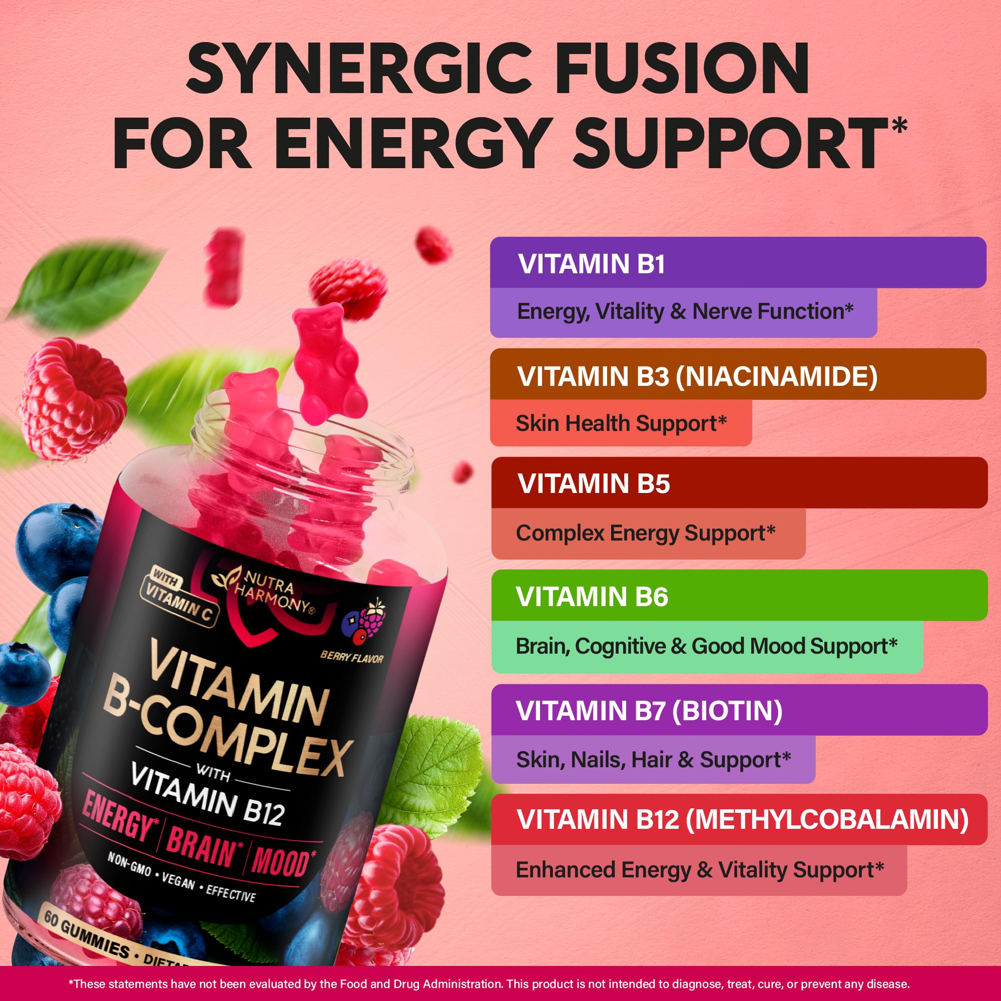 Hand holding NUTRAHARMONY gummies highlighting convenient wellness on the go