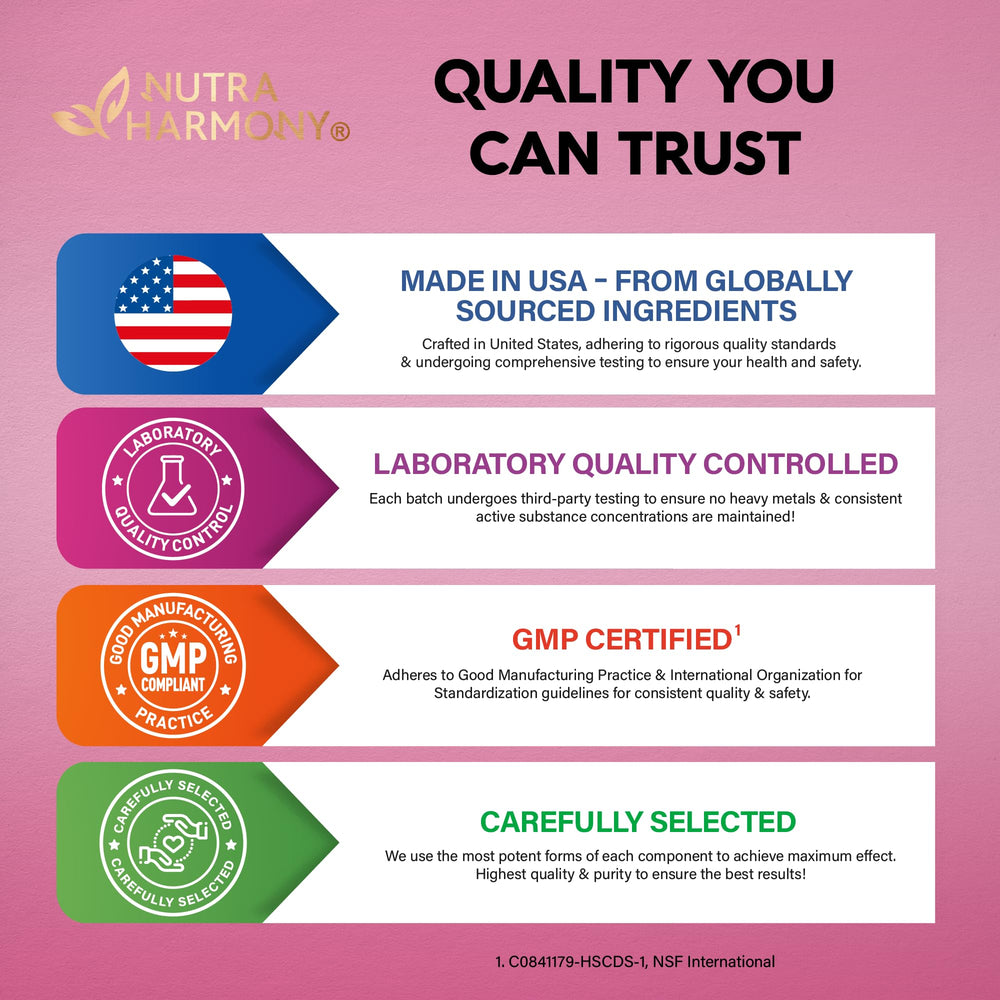 nutraharmony vitamin b complex non GMO badge visible in shot