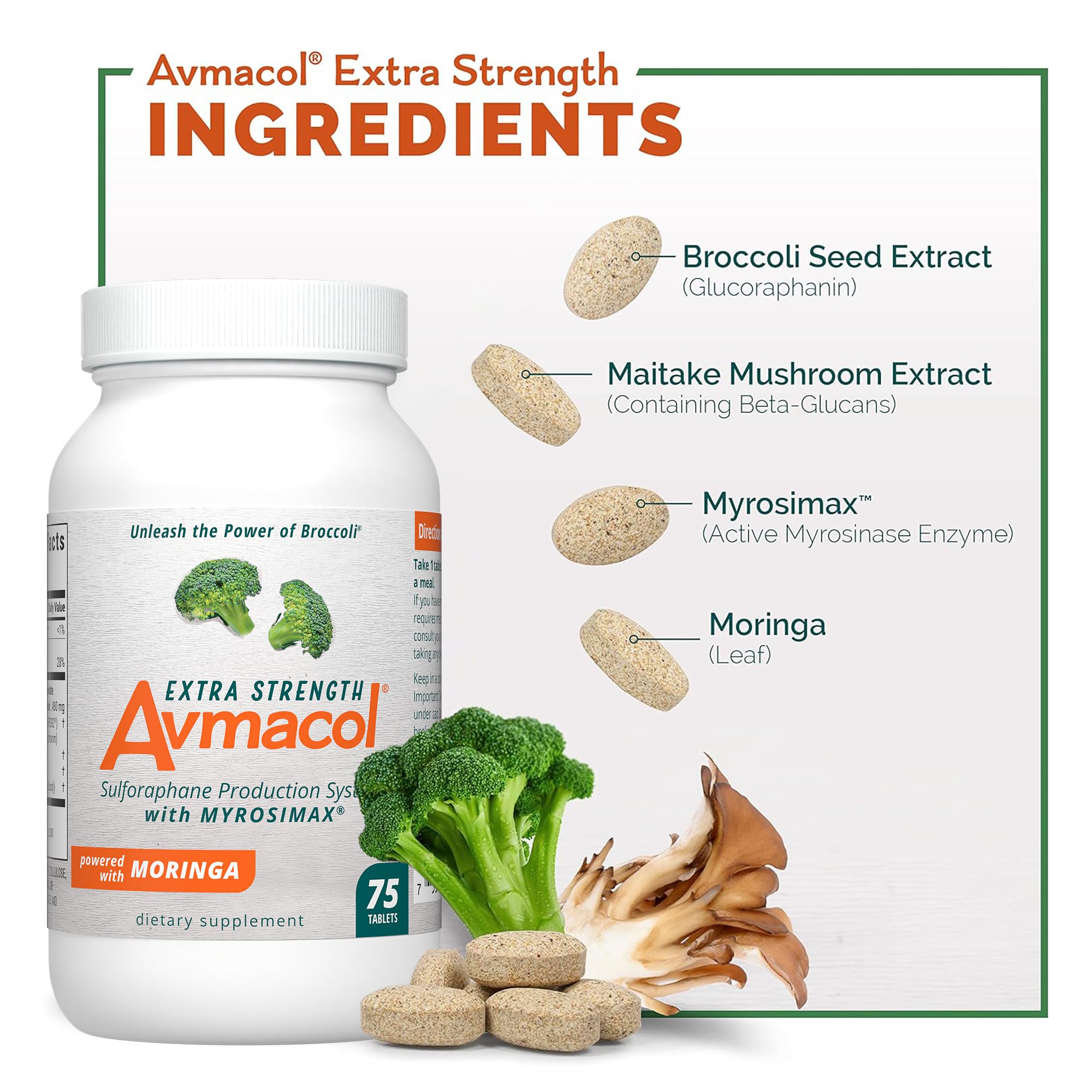 Nutramax Avmacol beta-glucan capsule image hints at immune health potential.