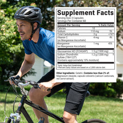 Nutramax Cosamin DS capsules closeup highlighting premium ingredients for joint comfort.