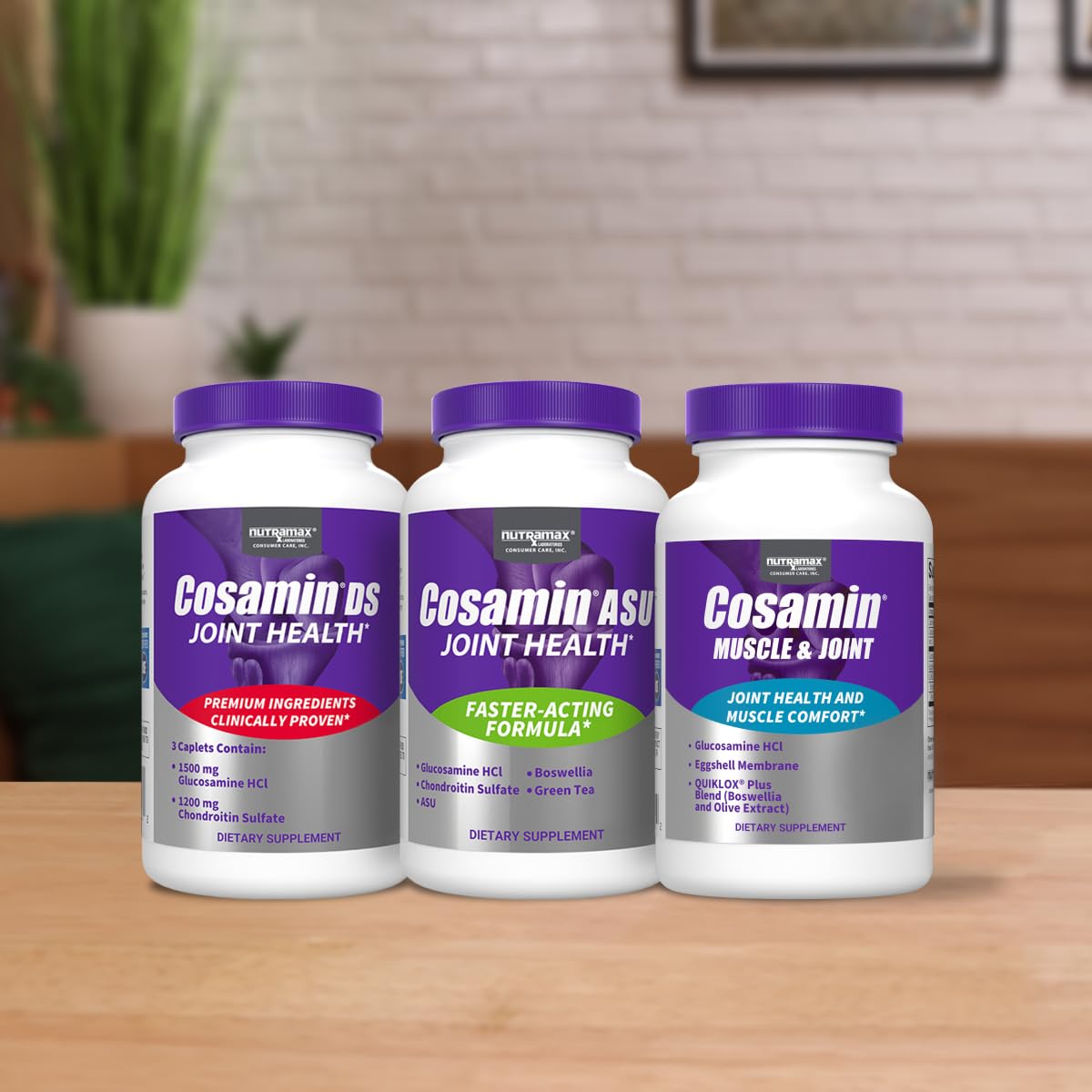 Nutramax Cosamin DS packaging and label highlight trusted brand heritage.