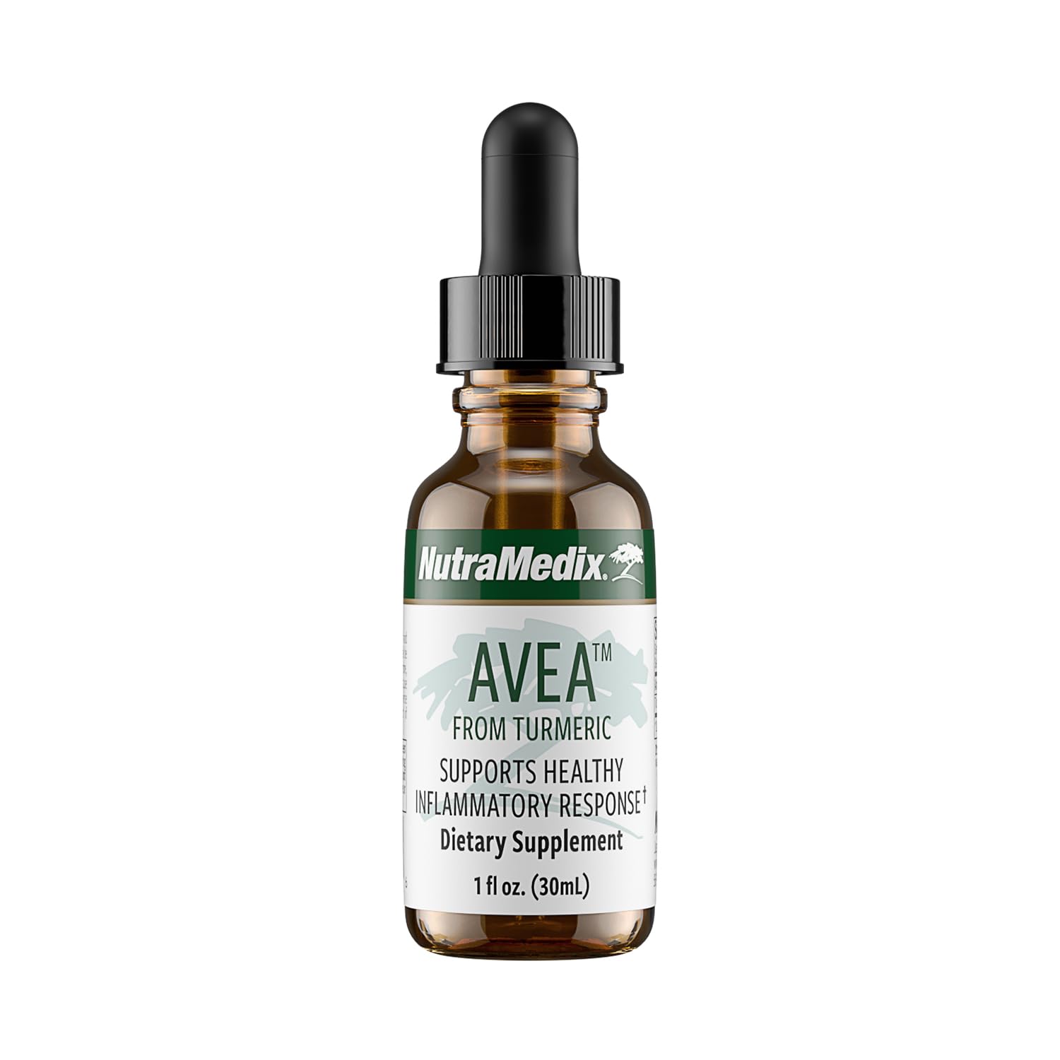 NutraMedix Avea turmeric extract bottle for daily stress support.