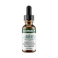 NutraMedix Avea turmeric extract bottle for daily stress support.