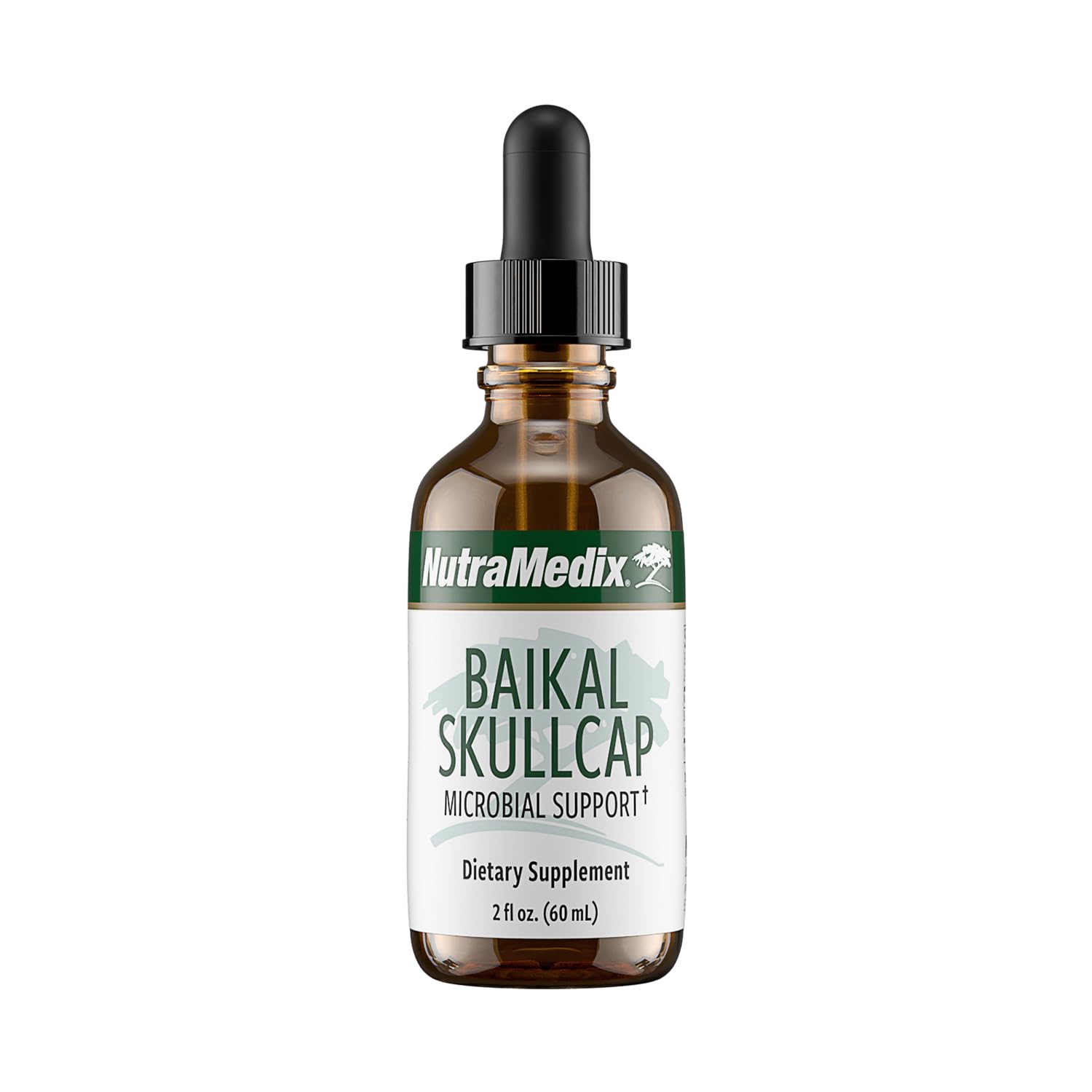 NutraMedix Baikal Skullcap tincture bottle pour for convenient daily immune support.