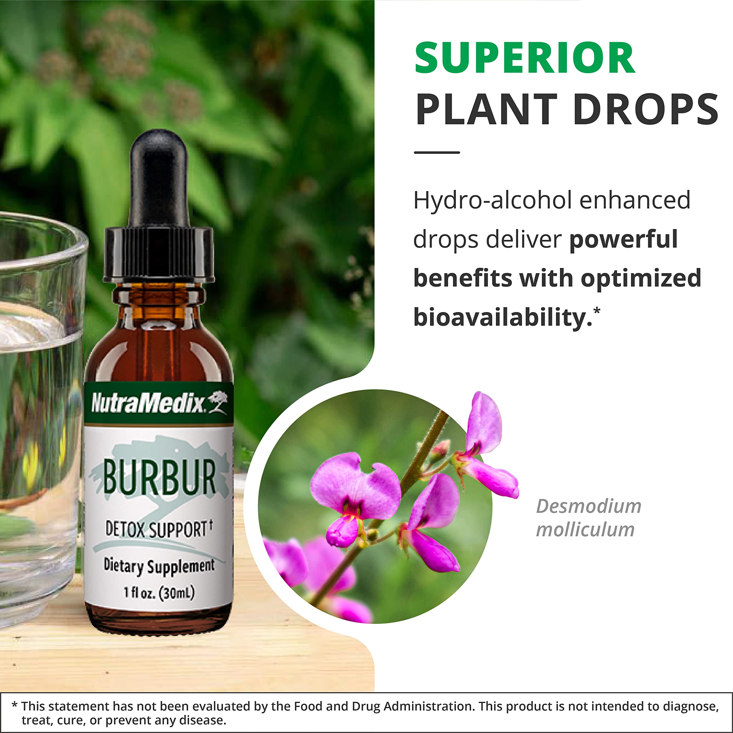 NutraMedix Burbur liquid drops for easy dosing