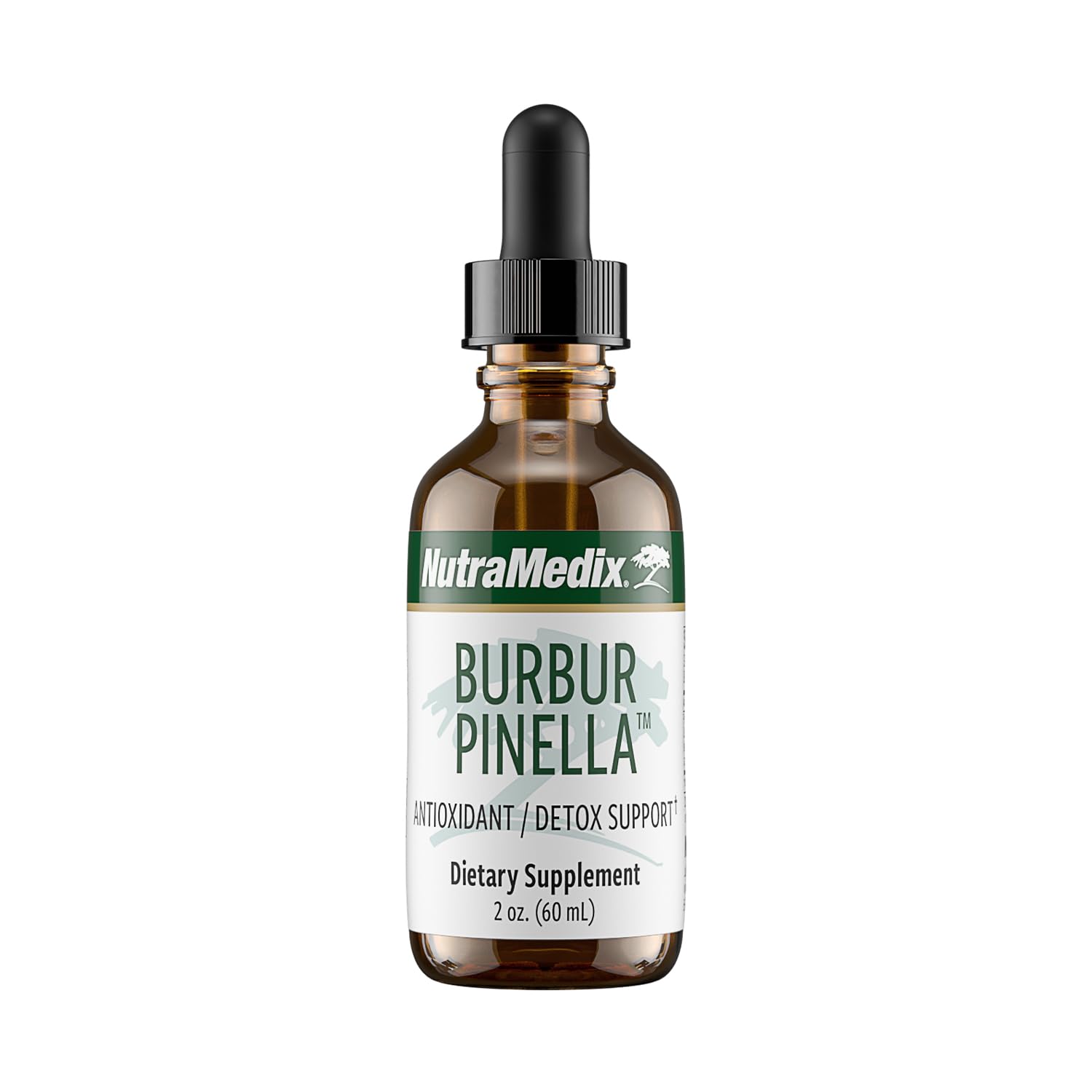 NutraMedix Burbur-Pinella bottle front, compact 2 oz liquid for daily detox support.