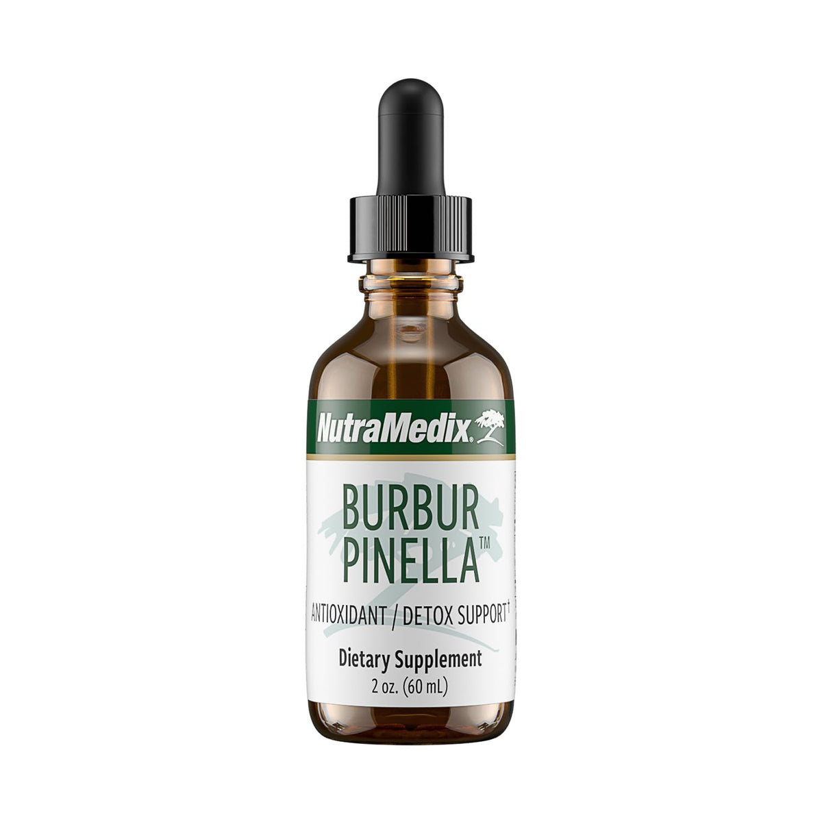 NutraMedix Burbur-Pinella bottle front, compact 2 oz liquid for daily detox support.