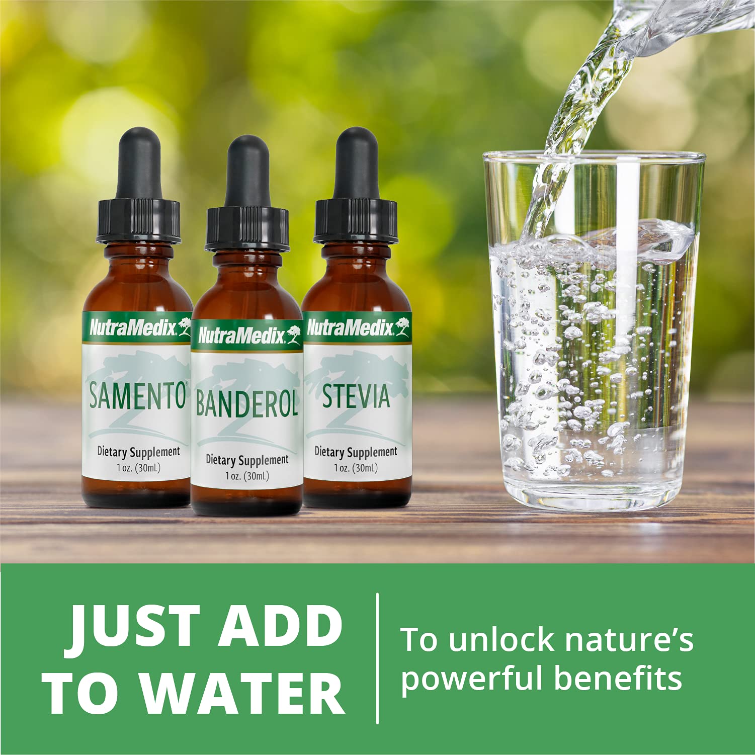 NutraMedix Burbur-Pinella liquid texture suggests smooth, easily absorbed daily supplement.