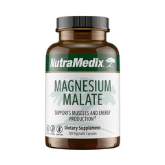 NutraMedix Magnesium Malate energy bottle demonstrates bioavailable mineral support for daily vitality.