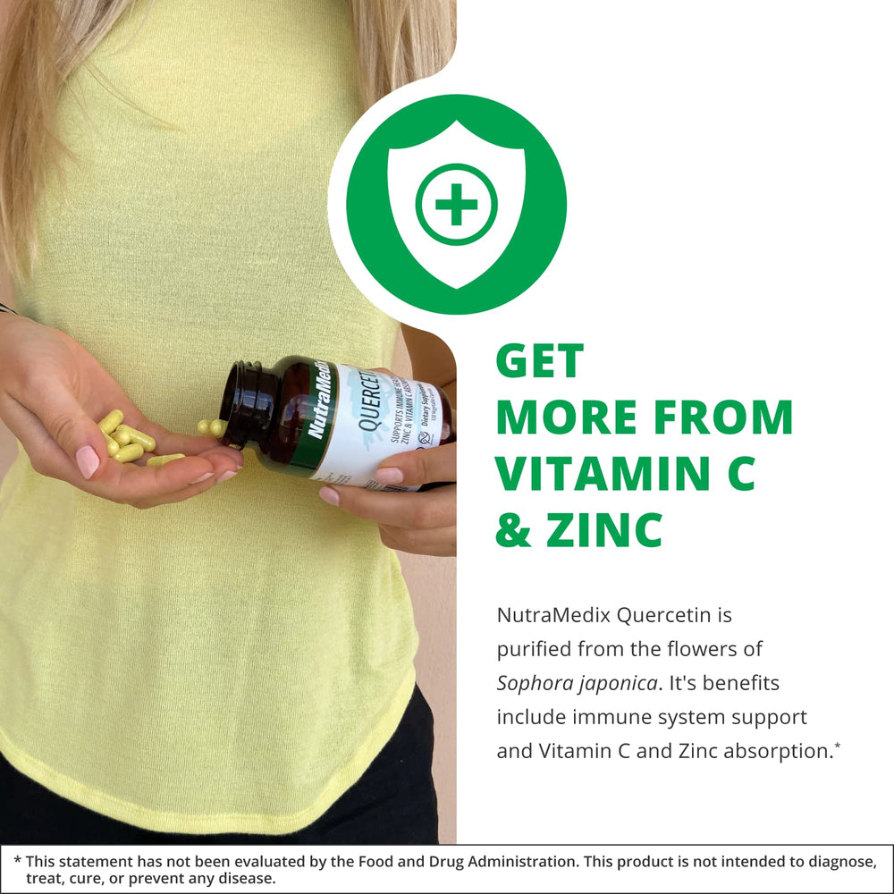 NutraMedix Quercetin bottle with convenient daily dosing