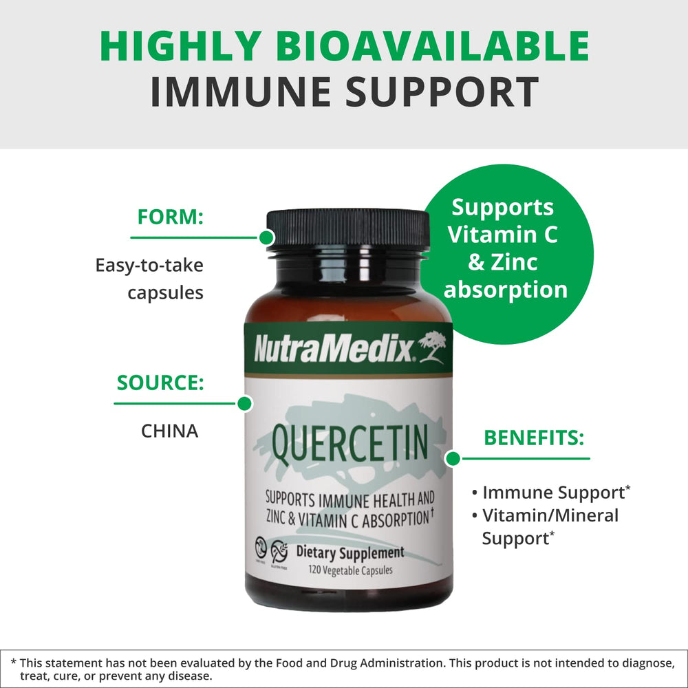 NutraMedix Quercetin packaging front emphasizing heart health