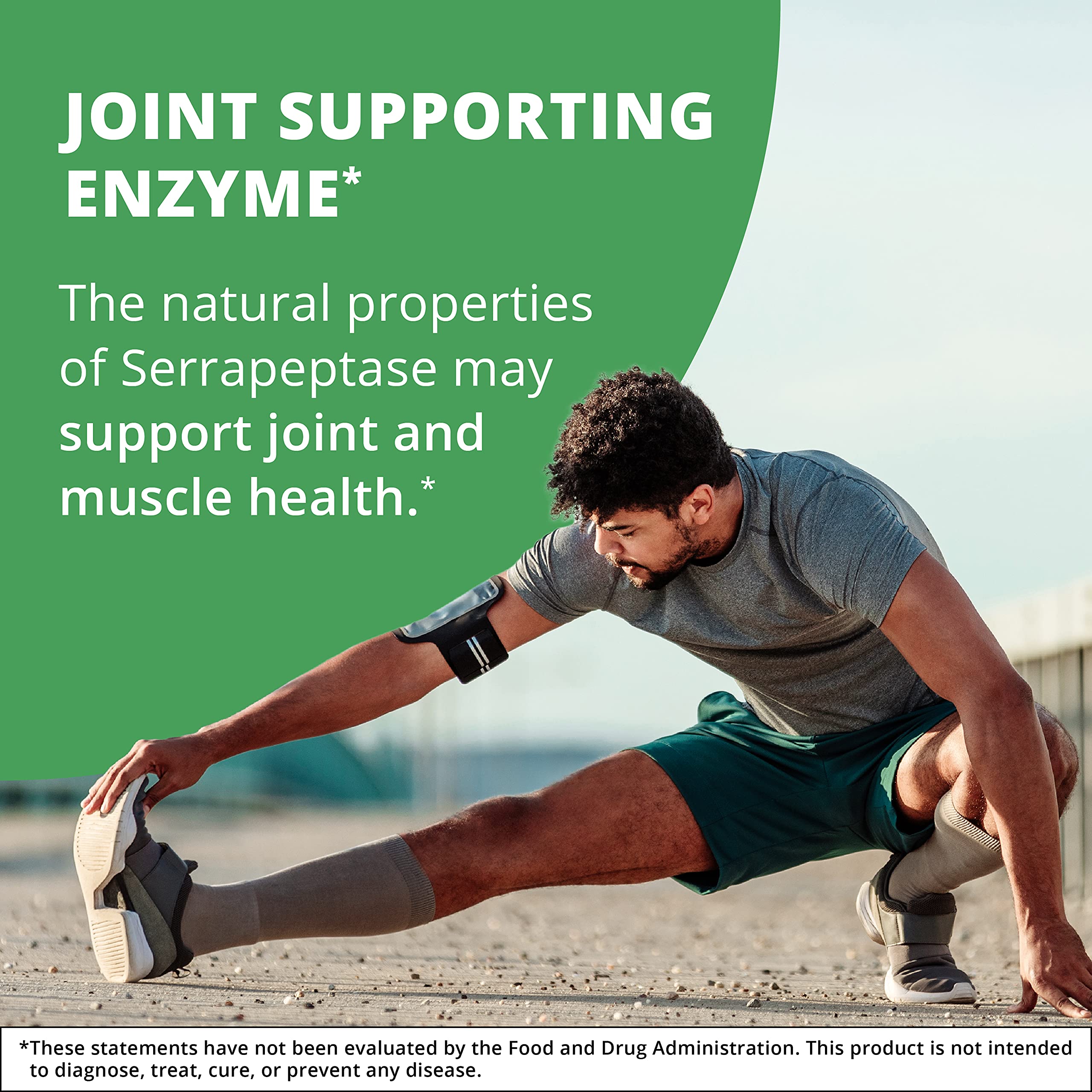 NutraMedix Serrapeptase bottle pour demonstrates convenient daily dosing.