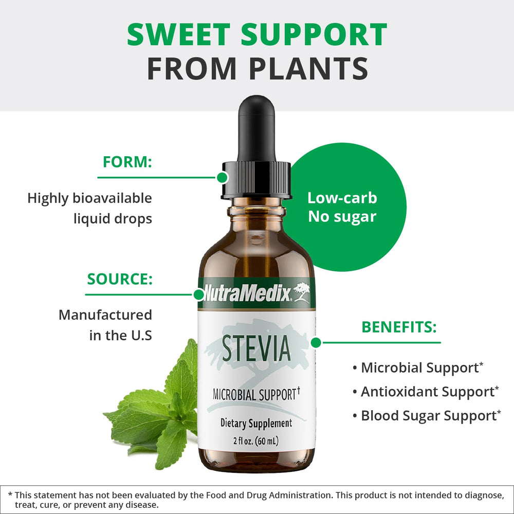 Stevia drops added to tea for natural, sugar-free flavor