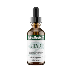 NutraMedix Sweet Leaf Stevia Drops bottle with dropper for sugar-free sweetness