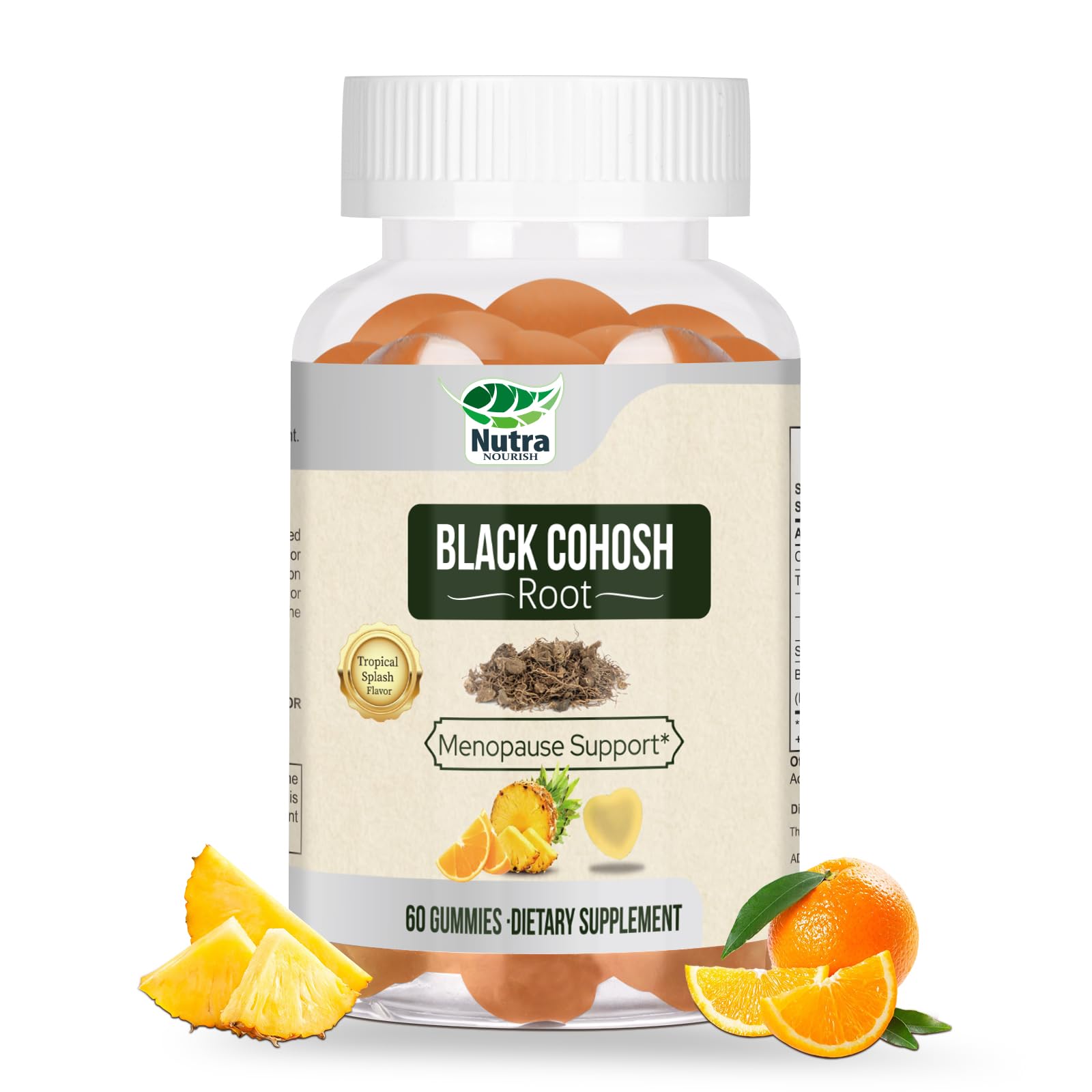NutraNourish Black Cohosh Gummies bottle for vegan menopause support