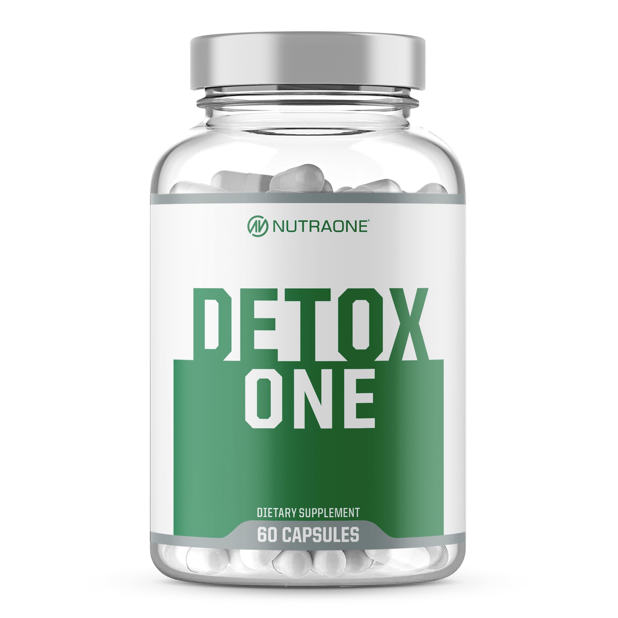NutraOne DetoxOne bottle front view supports detox and digestive balance