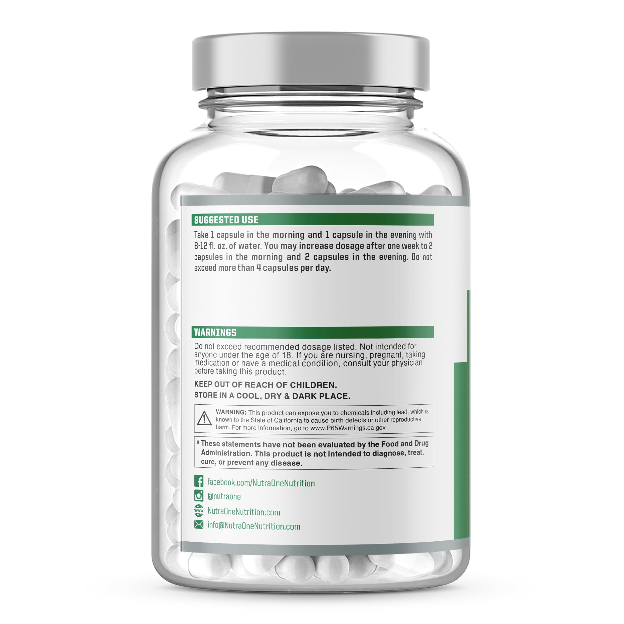 NutraOne DetoxOne capsules closeup suggests easy, portable support